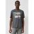 QS regular fit T-shirt met print – grijsblauw