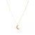 Luxeketting, halve maan in 925 sterling zilver 18K verguld