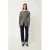 Modström getailleerde geruite blouse met ceintuur – grijs