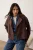 TRENDYOLMİLLA Dames Bruin Effen Oversized Trenchcoats