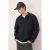 TRENDYOL MAN Heren Zwart Effen Lang Relaxed fit Sweatshirts