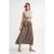 Hoge Taille Poplin Rok met Touwtje Detail