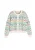 Chinti & Parker Gebreid vest ‘Miffy Fairisle’  groen / lichtroze / zwart / wit