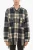 Ruitjesmotief EXPLORER Overshirt met dubbele borstzak en in blauw