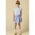 Sissy-Boy wafel korte a-lijn rok met ruches – blauw