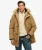 Everest Parka met Capuchon van Imitatiebont Bruin