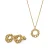 Orphelia ‘Estelle’ Dames 925 Sterling Zilveren Set: Ketting-Hanger + Oorbellen – Gouden SET-7516/G