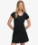 Korte Mini-jurk met Knopen Black
