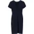 Alexander McQueen midi-jurk met V-hals in marineblauw acetaat