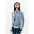 Caroll gestreepte gebreid vest met wol lichtblauw met lurex