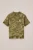 WE Fashion – Jongens oversized T-shirt met tie-dye en print – Oversized – Olijfgroen – Katoen –