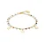 Luxenter Sterling Zilver 925 Armband met Veelkleurige Hydrothermale Kwarts Afgewerkt in 18K Geel Goud – Beos