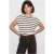 Gestreepte gebreide top met boothals