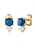 ELLI Oorbellen  blauw / goud / transparant