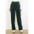 LOLALIZA corduroy wide leg high waist broek donkergroen