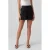 VERO MODA high waist regular fit short VMJESMILO met linnen zwart