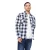 Crosshatch Heren Demaro Geruit Gevoerd Overhemd (Marine / Wit)
