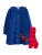 Next Jurk  kobaltblauw / bruin / rood / wit