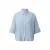 s.Oliver oversized gestreepte blouse met vleermuismouwen en overhemdkraag – lichtblauw