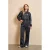 Lofty Manner wide leg high waist broek grijs