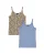 WE Fashion Top  lichtbeige / hemelsblauw / bruin / zwart