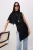 TRENDYOLMİLLA Dames Zwart Effen Kort Regular fit Blouses
