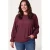 Miss Etam Plus top – donkerrood