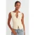 Mouwloze Slim-Fit Jersey Blouse Met Rits