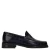 Manfield leren loafers met dierenprint – blauw