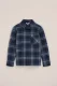 WE Fashion – Jongens overshirt met ruit – Regular fit – Marineblauw –