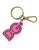 Dolce & Gabbana Roze Rubberen Goudkleurige Metaal DG Logo Sleutelhanger Keychain