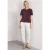 Street One Dames Shirt met ronde hals en volantdetail in Rood