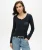 Athletic Button Down Longsleeve Top Blauw