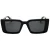 Off White Volwassen zonnebril Unisex Af Savannah (Zwart/Donkergrijs)