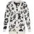 usha Vest Dames wol wit zwart