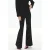 Mango regular waist flared broek – zwart
