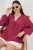 Gestructureerde Seersucker V-hals Blouse met Strikje