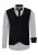 Shirt with vest and tie set of 3
