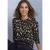 Shirt met lange mouwen, ronde hals en hertenpatroon