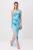 TRENDYOLMİLLA Dames Blauw Bloemen Maxi Mouwloos Asymmetrisch Avond & Gala Jurk