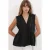 Mouwloze V-hals Blouse Met Knopenfront