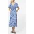 French Connection Isla Lizzie Crepe S/s V Nk Dre Blue Multi