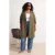 Trendyol Curve Dames Kaki Effen Oversized Grote maten Trenchcoats