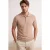 TRENDYOL MAN Heren Beige Effen Kort Regular fit Poloshirts