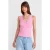 Mouwloze Kant Geribbelde V-hals Blouse
