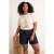 Trendyol Curve Dames Ecru Grafisch Kort Regular fit Grote maten T-shirts
