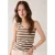 Summum gestreepte top bruin