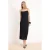 TRENDYOLMİLLA Dames Zwart Effen Midi Mouwloos Casual A-lijn Jurken