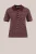WE Fashion – Dames fijngebreide trui met polokraag en print – Regular fit – Aubergine – Viscose –