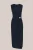 WE Fashion – Dames jersey midi jurk met gouden accenten – Regular fit – Donkerblauw – Viscose –
